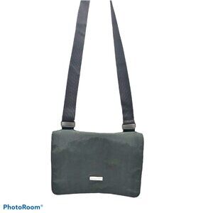 BAGGALLINI Clever Crossbody Bag Gray 3 Zip Section Adjustable Strap Expandable